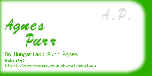 agnes purr business card